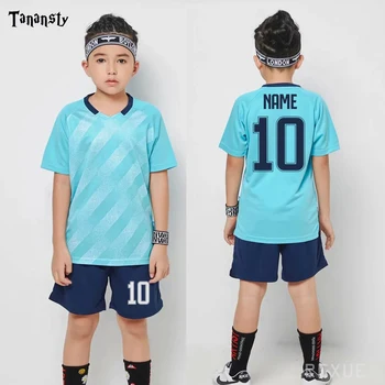 KARŠTO PARDAVIMO Vaikų Futbolo megztiniai futbolo vienodas Užsakymą Berniukai Individualų Futbolo džersis futbolo Vaikai Joursey 2020 Sportas Marškinėliai šortai