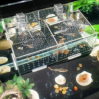 Veisimo akvariumas Atskirai Langelį Akrilo Žuvų Bakas Aklimatizacijos Perykla Inkubatorius Turėtojas Daliklis Žuvų, Krevečių