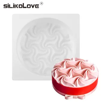 SILIKOLOVE Gėlės Formos Mousse Cake Pelėsių Dekoravimo Silikono 