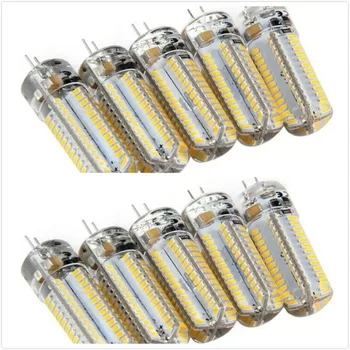 10vnt 5W LED Pin Lempos Lemputė SMD3014 Su G4 Bazės 5W AC220V Šiltai Balta Šviesos diodų (LED) Lempą, Krištolo Šviesa, Lempa Sietynas Prabanga
