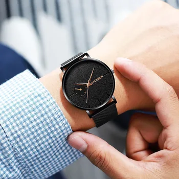Vyrų Laikrodžiai 2020 Prabangus Elegantiškas Plonas Kvarco Žiūrėti Vyrų Vielinio Tinklo Nerūdijančio Plieno Laikrodžiai Vyrų Laikrodis Relogio Masculino Laikrodis
