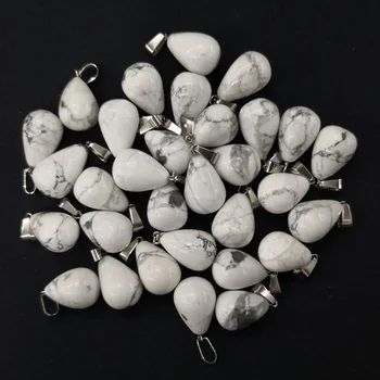 Didmeninė Balta Turquoises mados natūralaus akmens Karoliai & pakabukas Papuošalai priėmimo punktas priedai 50pc/lot nemokamas pristatymas