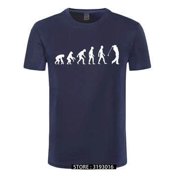 Mados Vyrų Evoliucija Golfs T-shirt vyrams Kūrybinės Juokinga Raida Sporto Žaisti Golfą, Aukštos Kokybės 16 Spalvų Mens Tee marškinėliai