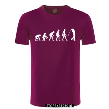 Mados Vyrų Evoliucija Golfs T-shirt vyrams Kūrybinės Juokinga Raida Sporto Žaisti Golfą, Aukštos Kokybės 16 Spalvų Mens Tee marškinėliai