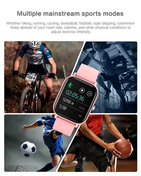 P8 Smart Watch Moterys Vyrai Fitness Tracker IP67 atsparus Vandeniui Sporto Širdies ritmo Monitorius Smartwatch už Amazfit Gts Xiaomi 