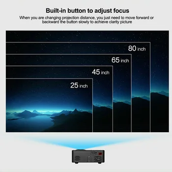Nešiojamas Kišenėje HD Tvarkingas Projektoriaus Remti 1080P Built-in Stereo Garsiakalbis Home Office ND998