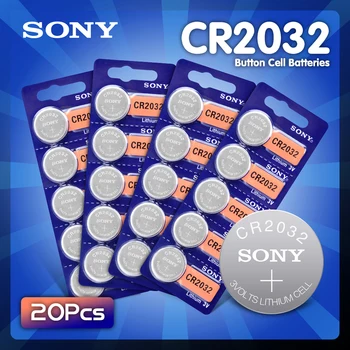 20pcs Sony 3V CR2032 Ličio Mygtuką Cell Baterijos BR2032 DL2032 ECR2032 CR 2032 Mygtuką Moneta Ląstelių Baterijas Žiūrėti Žaislai