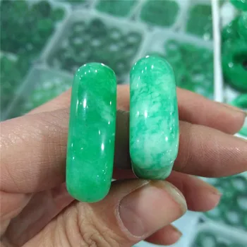 Gamtos mėgėjams vyrų, moterų prekės green jade žiedas smaragdas rankų darbo jade žiedai ranka raižyti Drožyba modelis jade žiedas papuošalai viena