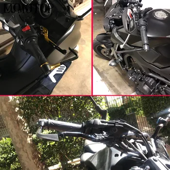 1Pair Aliuminio Motociklo Stabdžių ir Sankabos Svirtys Apsaugos Universalus Yamaha MT 01 03 25 YBR 125 YZF R15 XT660 TMAX 500 530