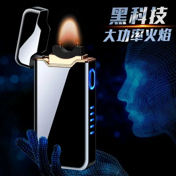 2021 Naujas Uždegimo Kampo Elektroninių USB Elektrinis Liepsnos Lengvesni Metalo Dovana AI Imti Apsaugos Cigarų Žiebtuvėliai