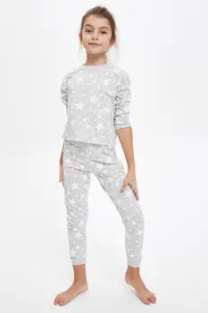 DeFacto Rudenį Mergina Homewear Mergina Širdies Modelis Atspausdintas Pižama Kostiumas Pižamos Sleepwear Namų kostiumas Patogus-S4413A620AU