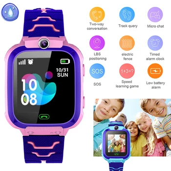 K12 Vandeniui Smart Žiūrėti 1.44 Colių Balso Pokalbių LBS Kūdikių Vaikams Žiūrėti Vaikams Skaitmeninis Smartwatch 