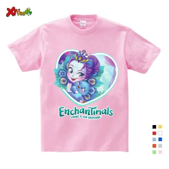 Berniukų T Marškinėliai Mergaitėms Enchantimals T Shirt Girls/Boys Juokinga Kūdikių Drabužiai Vaikams Vasarai Marškinėlius Vaikus, Drabužiai Vaikams, Kostiumo Viršų