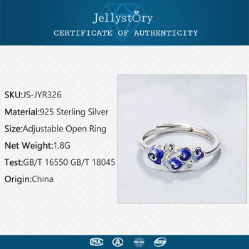 Jellystory Sidabras 925 Reguliuojamas Žiedas su Debesų Formos Cirkonis Žiedai Moterų Stilingas Papuošalai Papuošalų už Vestuves Dovanos