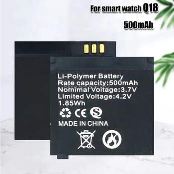 4-20PCS Q18 Smart Watch 2 vnt), 3,7 V Li-ion Polymer Baterijos 500mA Ličio Li-po Baterija Smartwatch Pakeisti