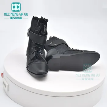 BJD priedai lėlės batus už 65-75cm SD10 SD13 SD17 POPO68 BJD Dėdė berniukas Mados Martin batai, nurodė odiniai batai