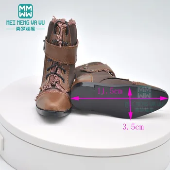 BJD priedai lėlės batus už 65-75cm SD10 SD13 SD17 POPO68 BJD Dėdė berniukas Mados Martin batai, nurodė odiniai batai