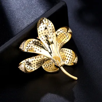 SINZRY NAUJAS 2019 kubinis cirkonis šviečia žiedų gėlių kūrybos sagės pin elegantiška panele papuošalai aksesuaras