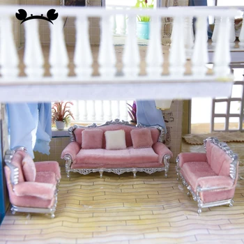 1:25 Modeliavimas Europos Stiliaus Sofa-lova, Pagalvė, pavyzdžiu, Baldai, Smėlio Lentelė Scenos Dekoracija modelių kūrimo Priedų