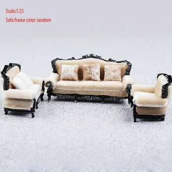 1:25 Modeliavimas Europos Stiliaus Sofa-lova, Pagalvė, pavyzdžiu, Baldai, Smėlio Lentelė Scenos Dekoracija modelių kūrimo Priedų