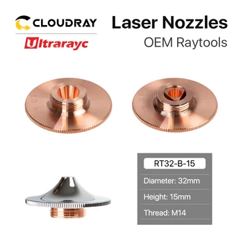 Ultrarayc Lazerio Antgalis Vieną Dvigubas chromuotas Sluoksnių D32 Kalibro 0,8 mm-4.0 mm Raytools Pluošto Lazerio Pjovimo Galva