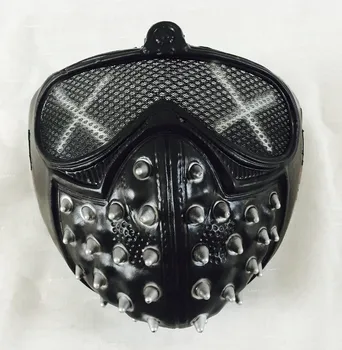 Punk Kaukė Halloween Mask Veržliarakčio Cosplay Kniedės Veido Kaukė Pusę Veido Latekso Šalies Kaukės Cosplay Rekvizitai