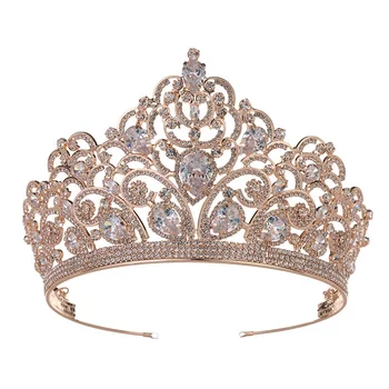 Rožančiai ir Karūnos HADIYANA Lujo discreto Vestuvių Plaukų Accessories Princess Crown BC3772 Corona Princesa Accesorios Para el kabeljas