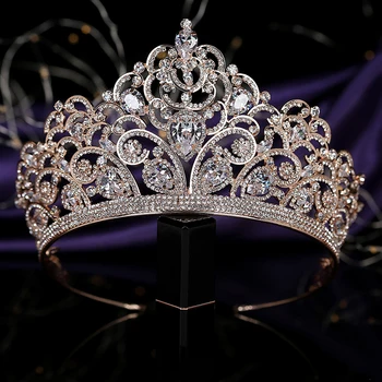 Rožančiai ir Karūnos HADIYANA Lujo discreto Vestuvių Plaukų Accessories Princess Crown BC3772 Corona Princesa Accesorios Para el kabeljas