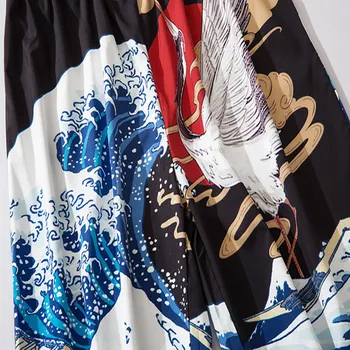 Japonijos Vyrų Kimono Kelnės Atsitiktinis Palaidų Septynių Taškų Samurajus Spausdinti Kelnių Japonijos Vyrų Yukata Harajuku Tradicinių Azijos Kostiumas
