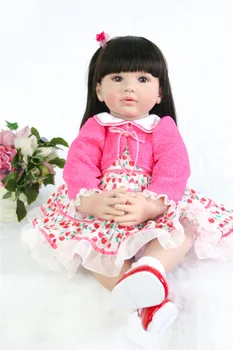 Palieskite minkšto Silikono Reborn Baby Lėlės didelis dydis apie 60cm kūdikis gyvena Mergina žaislas Bebe Atgimsta Kūdikiams Bonecas brinquedo menina BJD