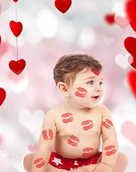 Valentino Dieną Backdrops už Photoshoot Raudona Loveheart Bokeh Foto Tapetai Atostogų Šalis Kūdikis ar PortraitBackground Studija