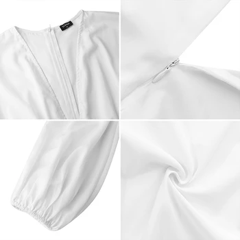 Fsshion Moterų Palaidinės 2021 Nesimetriškas Marškinėliai VONDA Palaidinė ilgomis Rankovėmis Tunika Viršūnes Femininas Plus Size Moters Marškinėliai Blusas
