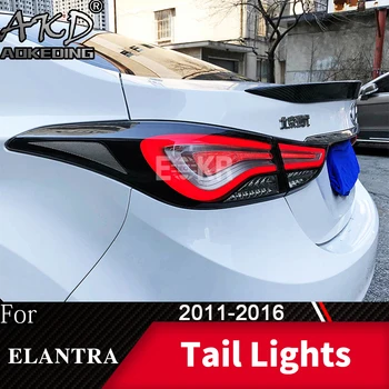Automobilio Hyundai Elantra Lempų 2011-2016 LED Rūko Žibintai Dienos Veikia Šviesos DRL Tuning, Automobilių Reikmenys Elantra Užpakaliniai Žibintai