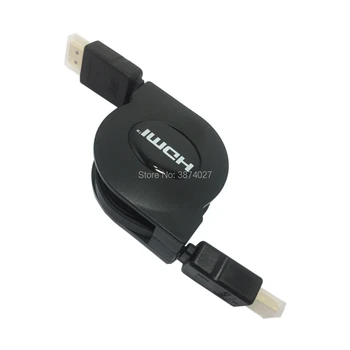 Nemokamas Pristatymas Ištraukiama High Speed HDMI 1.4 Vyrų Vyrų HDTV Vaizdo Kabelis 1.5 m Palaiko Ethernet 3D & Garso