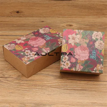 200pc gražių gėlių iš Kinijos cultureare šviežių natūralių spalvų meno Kraft popieriaus gėlių mooncake lauke trynys tešlos sausainių dėžutę