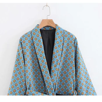Elegantiškas moterų 2018 m. rudenį naujų prarasti kutas ilgomis rankovėmis kimono švarkas Laisvalaikio