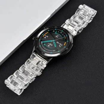 20mm 22mm Silikono Dirželis Samsung Galaxy Žiūrėti 46mm 42mm Pavarų S3 huawei žiūrėti Skaidrus Sporto Smart Watch Band