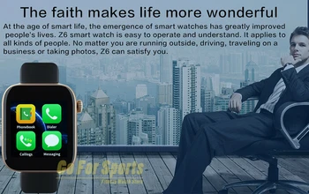 Smartwatch Z6 Moterų Smart Žiūrėti Sim Kortelės Fitneso apyrankė 