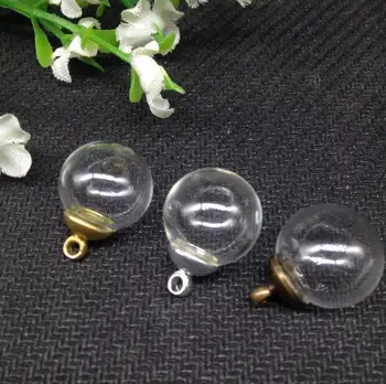 50sets/daug 14x4mm kamuolys stiklo gaublys su 8mm granules bžūp papuošalai išvados pakabukai 