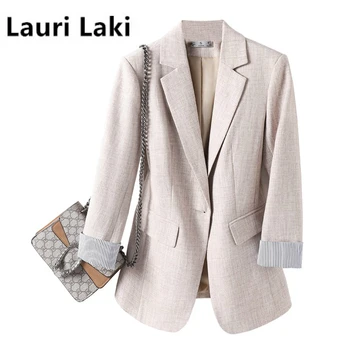 Lauri Laki Office Lady Įpjovomis Sportiniai Švarkai (Bleizeriai) Moterų Mados Kietas Elegantiškas Striukės Moterims 2020 Elegantiškas Ilgomis Rankovėmis Kostiumai Moterų Ponios