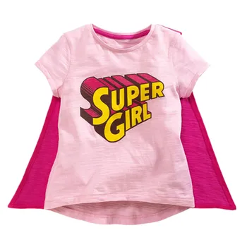 Mažai Specialistė vėliau kaip 2017 naujas vasaros kūdikių mergaičių drabužius trumpomis rankovėmis O-kaklo marškinėliai grynos Medvilnės super mergaitės žmogus tee viršūnės