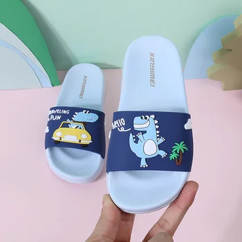 2020 metų Vasaros Vaikų Šlepetės Berniukų, Mergaičių Šlepetės Dinozaurų PVC baseino diržučius kūdikių neslidus Paplūdimio Sandalai Vaikus Namuose Vonios kambarys