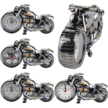 Kietas Motociklo Dizainas Kvarcinis Laikrodis-Žadintuvas Laiko Prižiūrėtojas Darbalaukio Dekoro Laikrodis