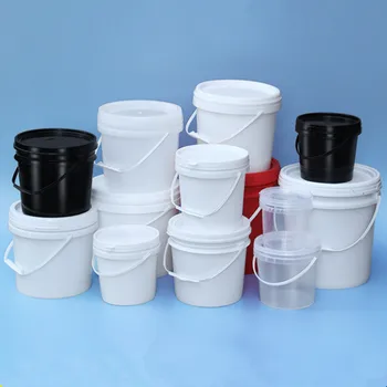 UMETASS Tuščias 1L plastikiniai kibirai su Dangčiu PP medžiagų talpyklos, saldainiai,medus,vanduo, Maisto Klasės, kibiras 10VNT/daug
