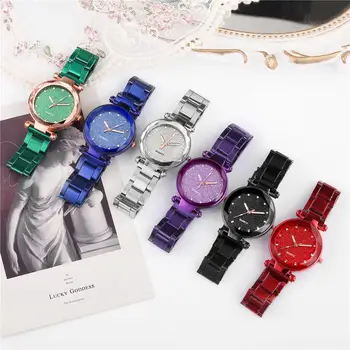Prabanga Ponios Žiūrėti iš Nerūdijančio Plieno Žvaigždžių Šviesos Moterų Laikrodžiai Atsitiktinis Kvarco Moterų Mados Rankiniai Laikrodžiai часы женские наручны