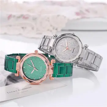 Prabanga Ponios Žiūrėti iš Nerūdijančio Plieno Žvaigždžių Šviesos Moterų Laikrodžiai Atsitiktinis Kvarco Moterų Mados Rankiniai Laikrodžiai часы женские наручны
