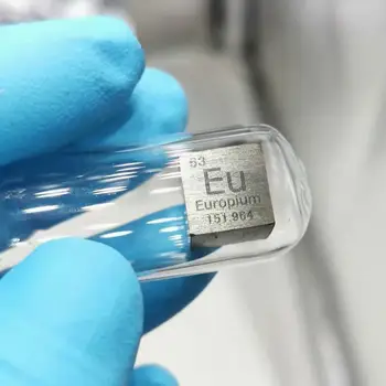 Didelio Grynumo 99.95% Europium, Retųjų Žemių Metalų Es 5.24 g Raižyti Elementų Periodinės Lentelės 10mm Kubas