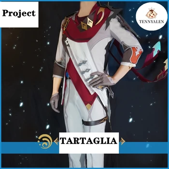 2021 Naujas Stilius Cosplay Kostiumų Žaidimas Genshin Poveikio Tartaglia Viršuje Kelnės Pirštinės Nustatyti Projekto Anime Priedai Suaugusiųjų Šviesos Akis