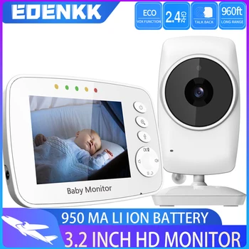 Video Baby Monitor su Kamera ir Garso, Nuotolinio Pan Tilt Zoom, EOENKK Stebėti, Kamera 3.2-Colių LCD Ekraną, Infraraudonųjų spindulių Naktinio Matymo