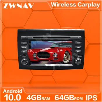 64G Android 10.0 ekrano Automobilio Multimedijos Grotuvo Fiat Bravo 2007 m., 2008-2012 m. GPS navigacijos Auto Garso Radijas stereo IPS galvos vienetas